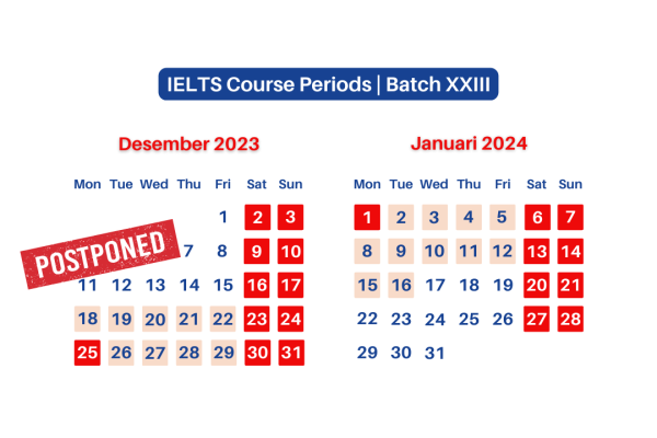 Batch XXIII: 18 Desember 2023 – 16 Januari 2024